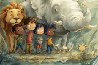 children story book illustration children story children