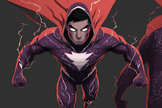 create professional superhero comic art for print or web