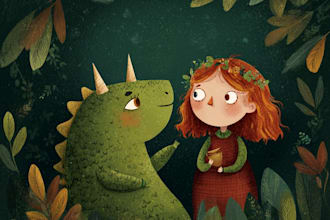 children story book illustration children story book