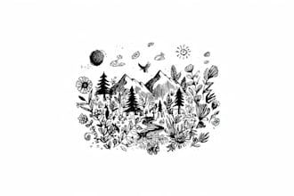 design a custom hand drawn doodle art icon
