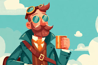 create vector character and mascot illustrations