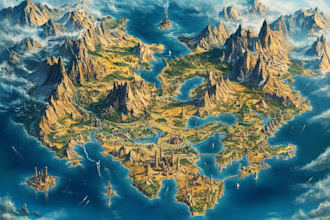 fantasy map illustration for map