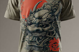 a japanese t shirt illustration