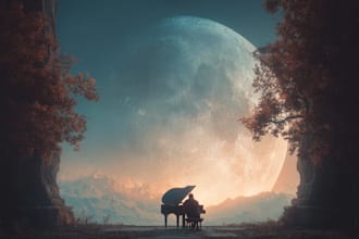 design a dreamy surreal or fantasy music cover