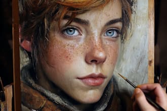 paint a realistic or fantasy portrait