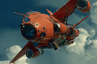 draw sci fi spaceship concept art or vehicle design