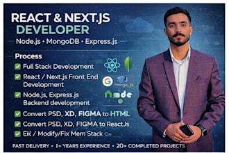 build mern stack, react js, node js webapp