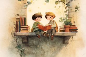 illustrate a childrens book series with magical art