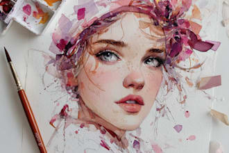 paint watercolor illustration and watercolor art