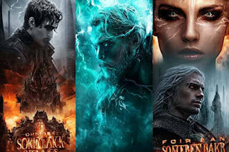 design fantasy, sci fi, horror and dystopian book cover art