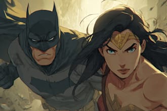 superhero comic book art and illustration