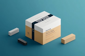 create a custom pouch label design and packaging box