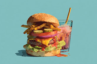 design food pop art of your food pop art