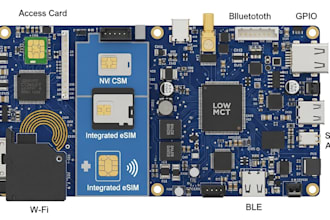 embedded pcb iot architecture for access cards, sim esim modules, smart adapters