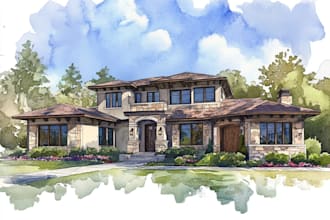 create home portrait watercolor art from photo