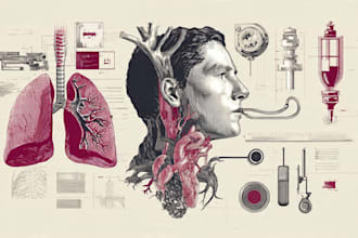 draw anatomy and medical vector illustration