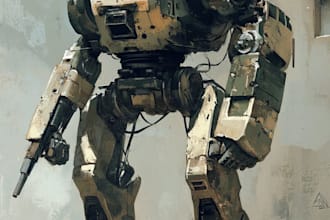 create custom mecha robot art