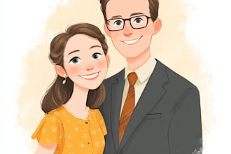 draw family couple portrait for valentines day