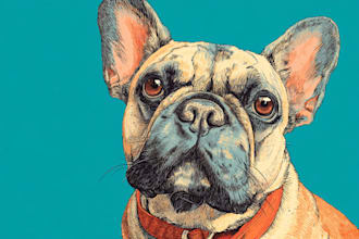 draw pet portrait, vector portrait, animal illustration