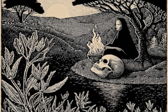 do linocut or woodcut illustrations