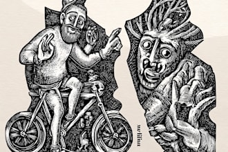 create awesome linocut illustration art