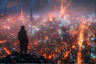 make environment, cyberpunk, sci fi art landscape design