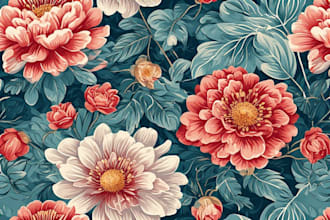 design seamless pattern, textile prints, floral patterns