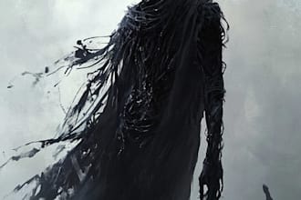 draw fantasy or horror character illustration