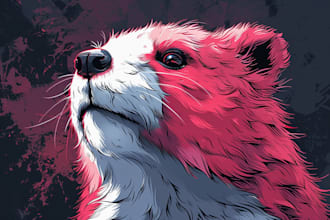 draw vector furry and cute comic cartoon art for you