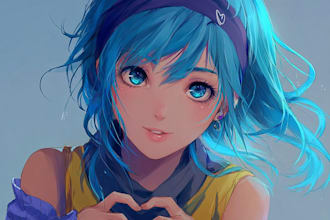 transform your oc into anime cartoon artwork
