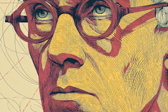 design handmade style linocut portrait illustration