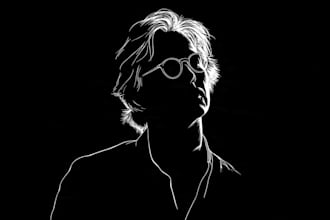 draw your minimalistic portrait in outline