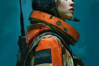 create fantasy, sci fi, character with hyperrealistic style