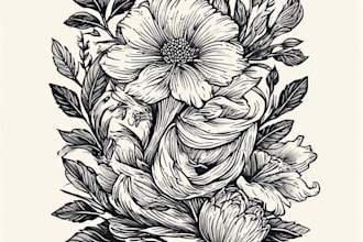 draw high quality linocut illustration for t shirt design