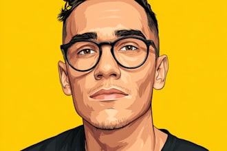 paint amazing vector cartoon portrait