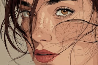 draw vector portrait from photo