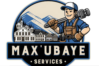 design outstanding handyman, home repair, roofing logo