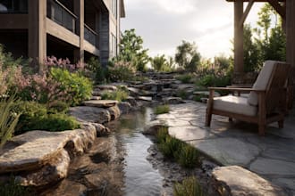 do landscape design and 2d realistic renderings