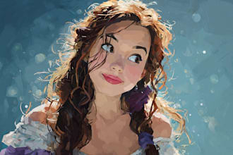 create a magical disney character portrait