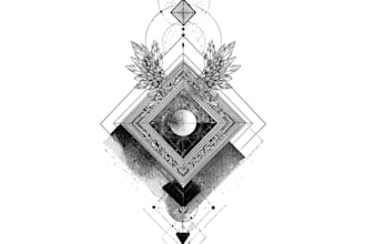 make a geometric tattoo design
