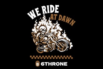 create motorcycle garage logo illustration design