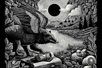 design bold linocut and woodcut style illustrations