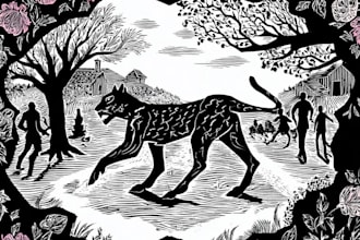 design modern linocut style artwork for branding
