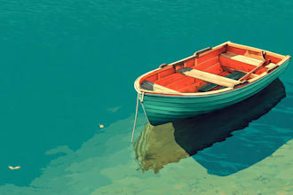 draw boat into vector art
