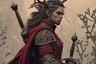 design unique dnd character fantasy artwork