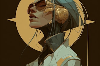 sci fi character illustration or sci fi character