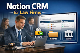 setup notion CRM for law firms with secure client databases and permissions