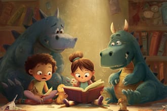 create consistent characters children storybook illustration