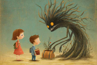 children book illustration kids cover design, story book art