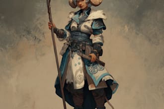 draw dnd party character sheet for fantasy game